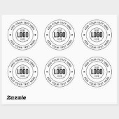 Eigen logo-monogram | Voeg gepersonaliseerde tekst Ronde Sticker (Vel)