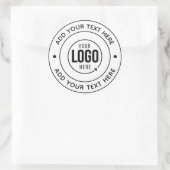 Eigen logo-monogram | Voeg gepersonaliseerde tekst Ronde Sticker (Tas)