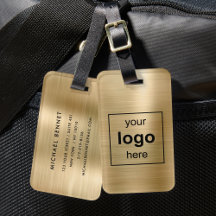 Eigen Logo-monogrammed Gold geborsteld metaal