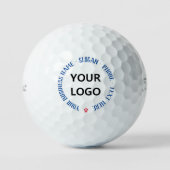 Eigen Logo naam Slogan Text Golf Balls Gift Golfballen (Voorkant)