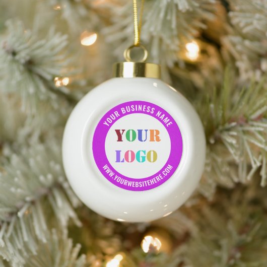 Eigen Logo Naam Website Kleuren kerstversiering Keramische Bal Ornament (Boom)