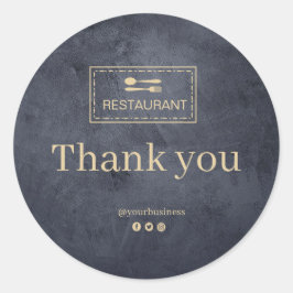 Eigen logo restaurant | Dank u sticker
