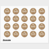Eigen Logo Rustic Kraft-kaarslabel Ronde Sticker (Vel)