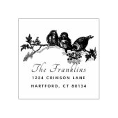 Eigen Logo Script Achternaam Retouradres Rubberstempel (Afrduk)