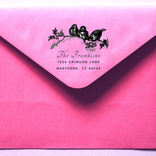 Eigen Logo Script Achternaam Retouradres Zelfinktende Stempel