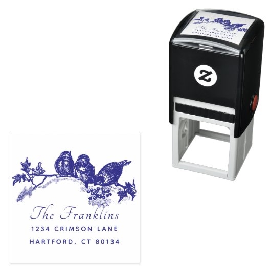 Eigen Logo Script Achternaam Retouradres Zelfinktende Stempel (In situ)