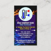 Eigen logo & slogan | Verwarming en koeling HVAC Visitekaartje (Voorkant)