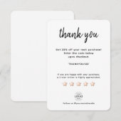 Eigen Logo Small Business bedankkaart (Voorkant / Achterkant)