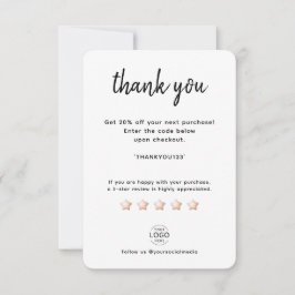 Eigen Logo Small Business bedankkaart