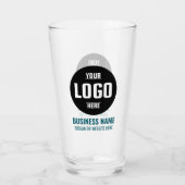 Eigen logo & tekst 16oz marineblauw gepersonalisee glas (Voorkant)