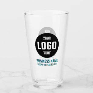 Eigen logo & tekst 16oz marineblauw gepersonalisee glas