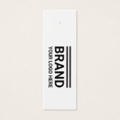Eigen logo tekst wit DIY product hang label op Mini Visitekaartjes (Voorkant)