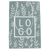 EIGEN LOGO TROPISCH BOTANISCH LEAF PATROON SAGE GR MEDIUM CADEAUZAKJE (Voorkant)