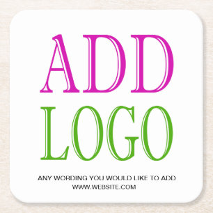 eigen logo VOEG UW LOGO TOE AAN DEZE COASTER Kartonnen Onderzetters