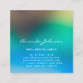 Eigen Logo voor Estate Agent Gold Aangepast Vierkante Visitekaartje (Achterkant)