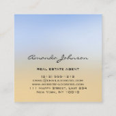 Eigen Logo voor Estate Agent Home Blue VIP Vierkante Visitekaartje (Achterkant)