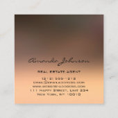 Eigen Logo voor Estate Agent Home Bronze Vierkante Visitekaartje (Achterkant)