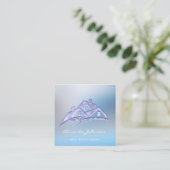 Eigen Logo voor Estate Agent Home Glam Blue Vierkante Visitekaartje (Staand voorkant)