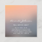 Eigen Logo voor Estate Agent Home Grey Roos Vierkante Visitekaartje (Achterkant)