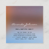 Eigen Logo voor Estate Agent Home Roos Glam Vierkante Visitekaartje (Achterkant)