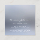 Eigen Logo voor Estate Agent Smoky Blue Vierkante Visitekaartje (Achterkant)