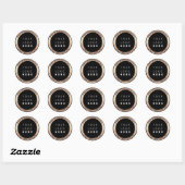 Eigen Logo - webzegel zwart Gold Ronde Sticker (Vel)