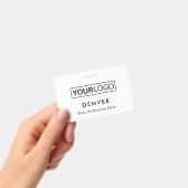 Eigen logo werknemer naam titel wit id badge (Handheld)