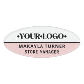 Eigen logo werknemer naambadge (Voorkant)
