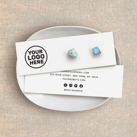 Eigen Logo-wittestopstelling toevoegen Houder beel Mini Visitekaartjes