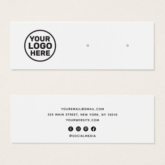 Eigen Logo-wittestopstelling toevoegen Houder beel Mini Visitekaartjes (Voorkant /achterkant)