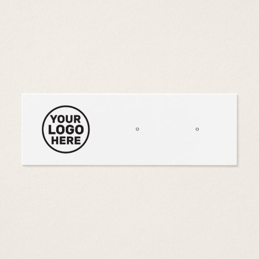 Eigen Logo-wittestopstelling toevoegen Houder beel Mini Visitekaartjes (Voorkant)