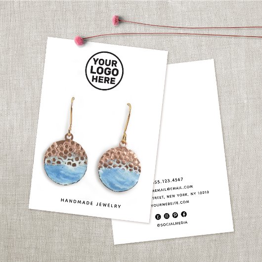 Eigen Logo-witteweergavehouder toevoegen Visitekaartje