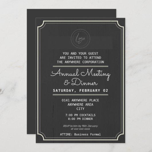 Eigen logo-workshop kaart (Voorkant / Achterkant)