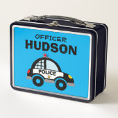 Eigen lunchbox met politieagent-kind (Voorkant)