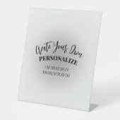 Eigen maat maken reclamebord met voetstuk (Voorkant)