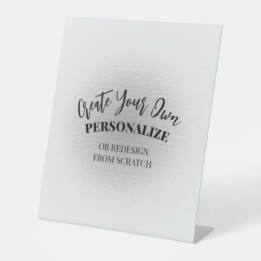 Eigen maat maken reclamebord met voetstuk (Voorkant)