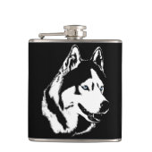 Eigen maatkolf Husky Dog Drink Flask Heupfles (Voorkant)