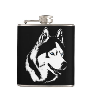 Eigen maatkolf Husky Dog Drink Flask Heupfles