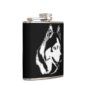 Eigen maatkolf Husky Dog Drink Flask Heupfles (Rechts)