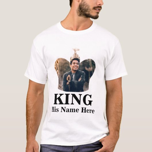 Eigen maatpaar koninginnen kroonfoto t-shirt (Voorkant)