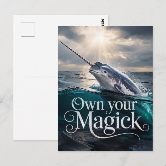 Eigen Magick Narwhale Briefkaart (Voorkant / Achterkant)