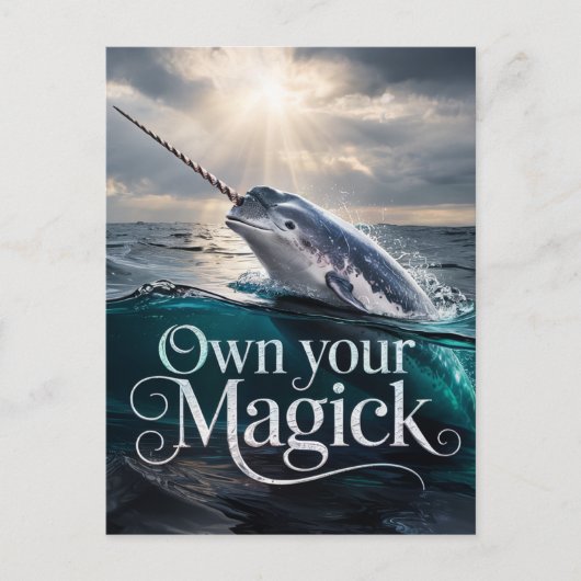 Eigen Magick Narwhale Briefkaart (Voorkant)