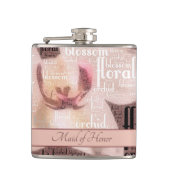 Eigen Maid of Honor Roos Gold Orchid Floral Heupfles (Voorkant)