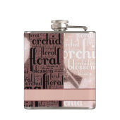 Eigen Maid of Honor Roos Gold Orchid Floral Heupfles (Achterkant)