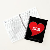 Eigen mam, witte rode hartletters notitieboek (Binnen)