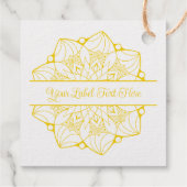 Eigen Mandala Folie Label Label - Gele accenten (Achterkant)