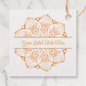 Eigen Mandala Folie Label Label - Oranje accenten (Achterkant)