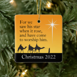 Eigen Mannen Ster van Bethlehem Kerstmis Keramisch Ornament