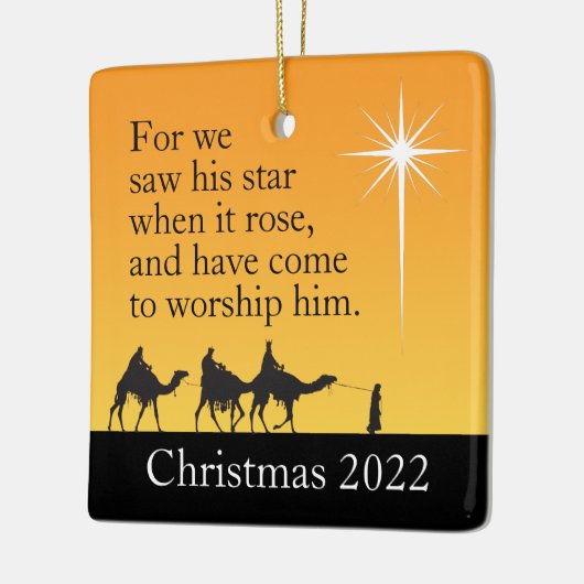 Eigen Mannen Ster van Bethlehem Kerstmis Keramisch Ornament (Links)