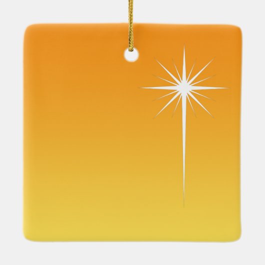 Eigen Mannen Ster van Bethlehem Kerstmis Keramisch Ornament (Achterkant)